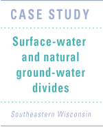 Graphic link to Case Study - Surface-water and natural ground-water divides page
