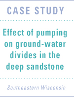 Graphic link to Case Study - Effect of pumping of ground-water divides in the deep sandstone