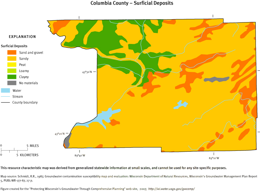 Columbia County Surficial Deposits