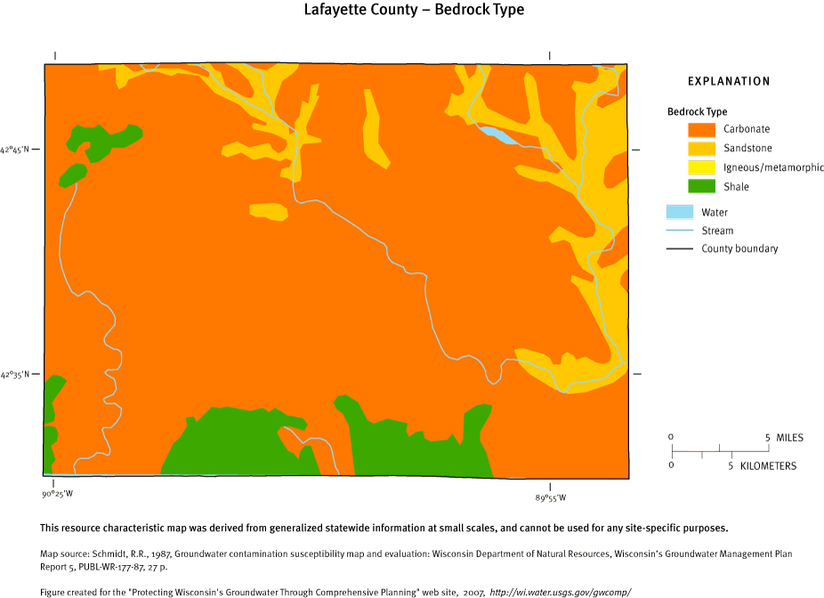 Lafayette County Bedrock Type
