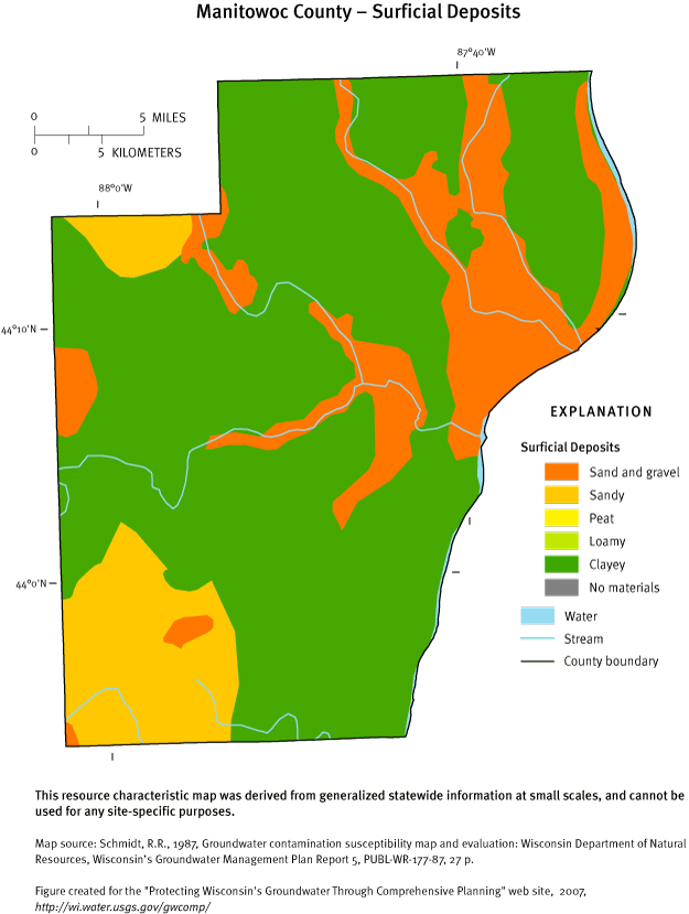 Manitowoc County Surficial Deposits