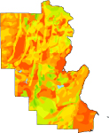 Susceptibility of groundwater to pollutants in Marinette County