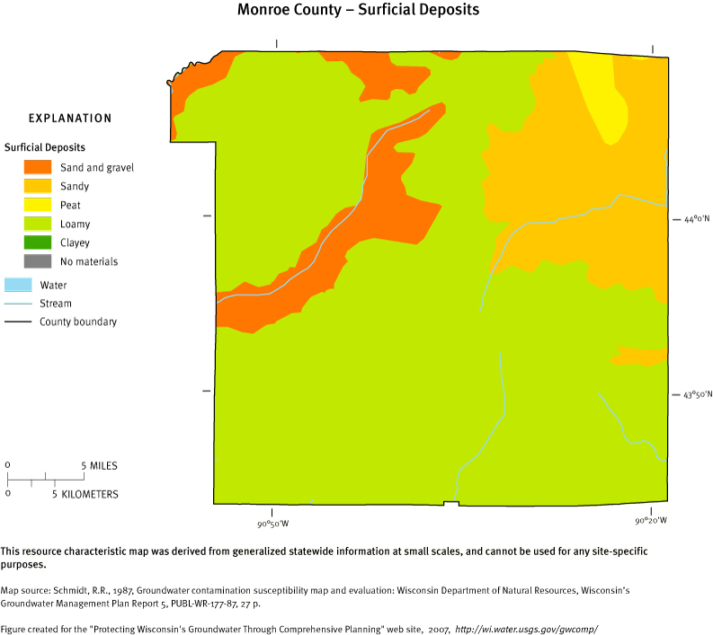 Monroe County Surficial Deposits