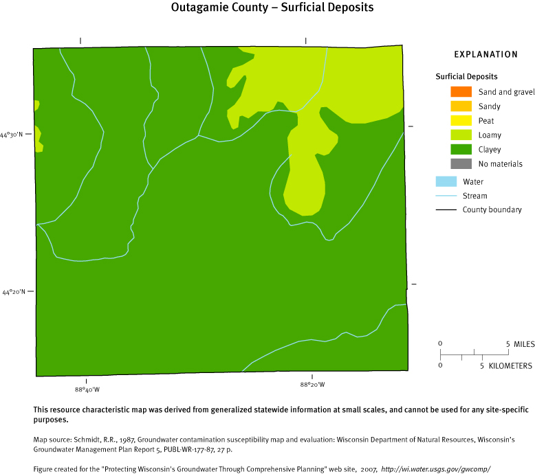 Outagamie County Surficial Deposits