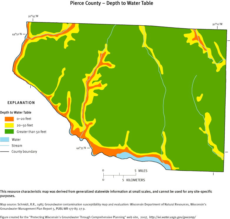 Pierce County Depth of Water Table