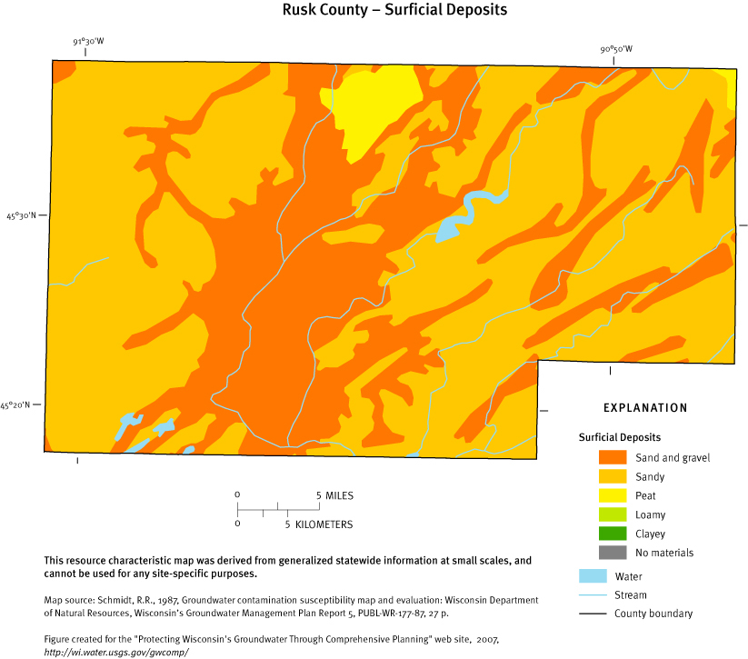 Rusk County Surficial Deposits
