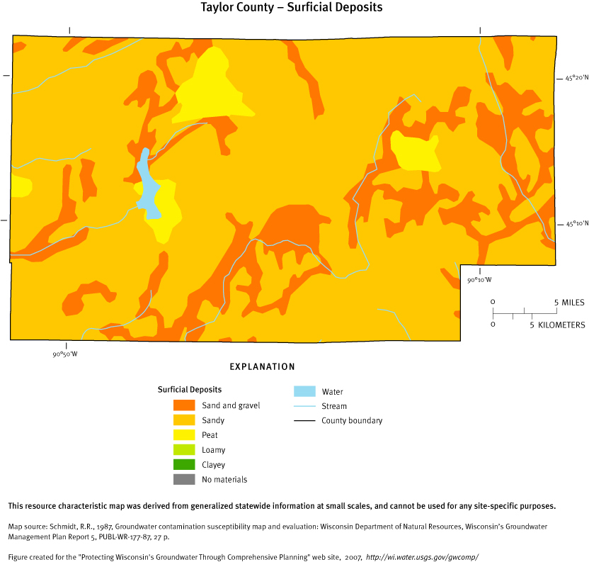 Taylor County Surficial Deposits