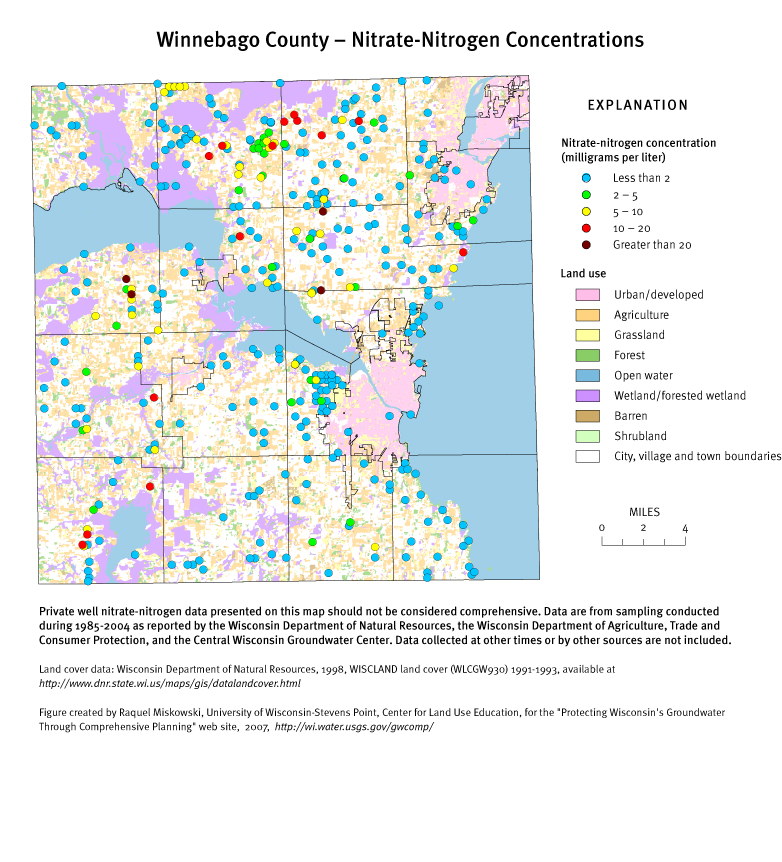 Winnebago County nitrate-nitrogen concentrations