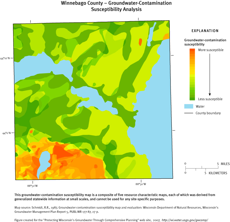 Winnebago County Groundwater Contamination Susceptibility Analysis Map