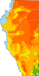 Susceptibility of groundwater to pollutants in Adams County