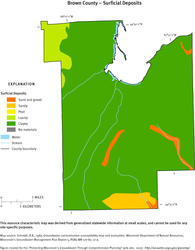 Brown County Surficial Deposits