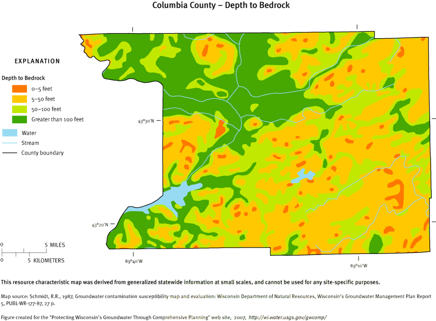 Columbia County Wi Gis Protecting Groundwater In Wisconsin Through Comprehensive Planning - Columbia  County Susceptibility Maps