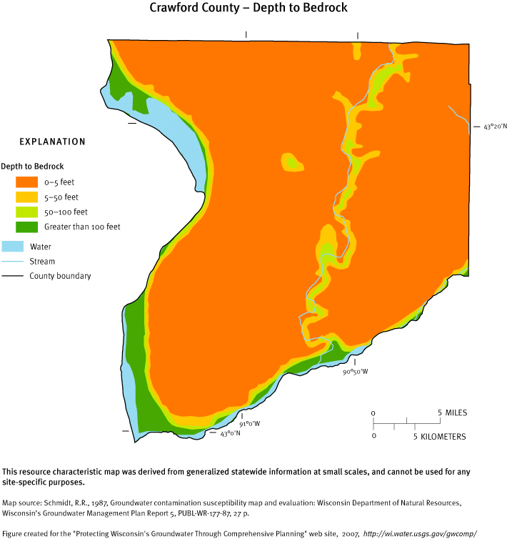 Crawford County Wi Gis Protecting Groundwater In Wisconsin Through Comprehensive Planning - Crawford  County Susceptibility Maps
