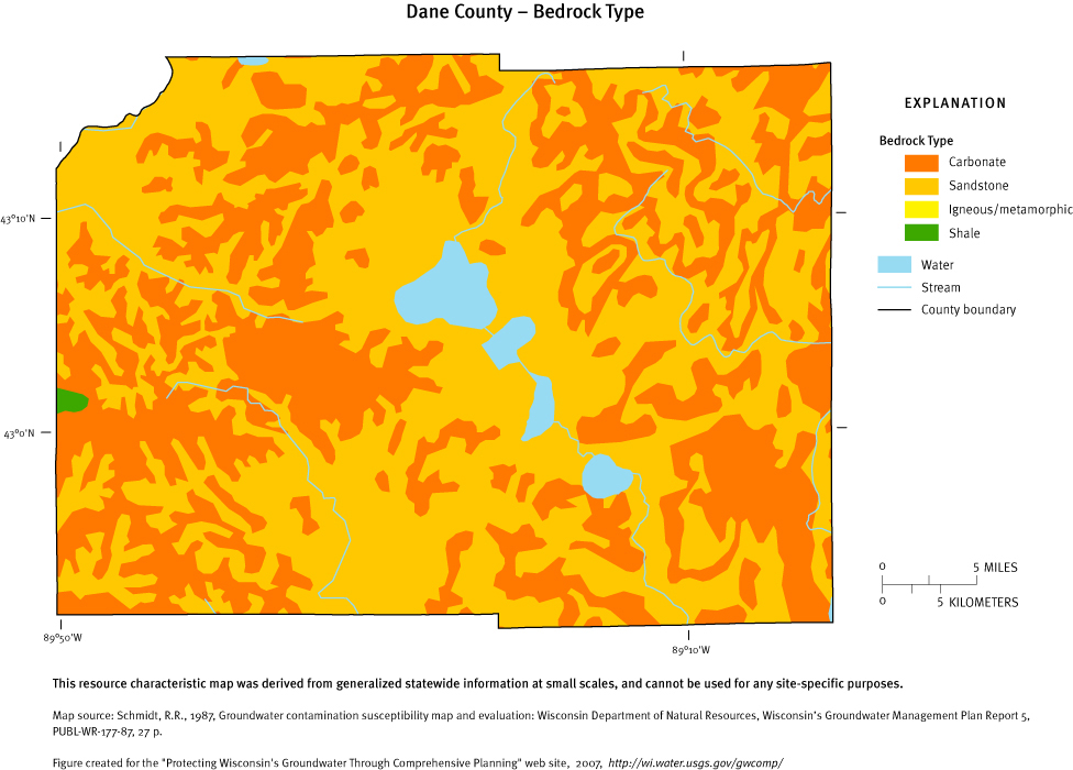 Dane County Wi Gis Protecting Groundwater In Wisconsin Through Comprehensive Planning - Dane  County Susceptibility Maps