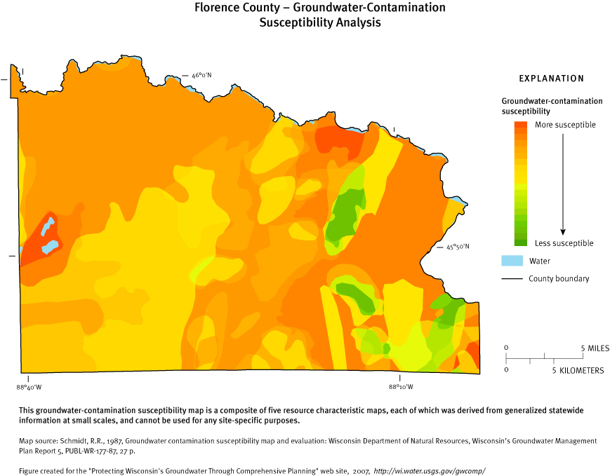 Florence County Groundwater Contamination Susceptibility Analysis Map