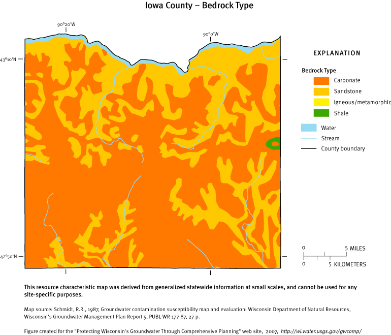 Iowa County Bedrock Type