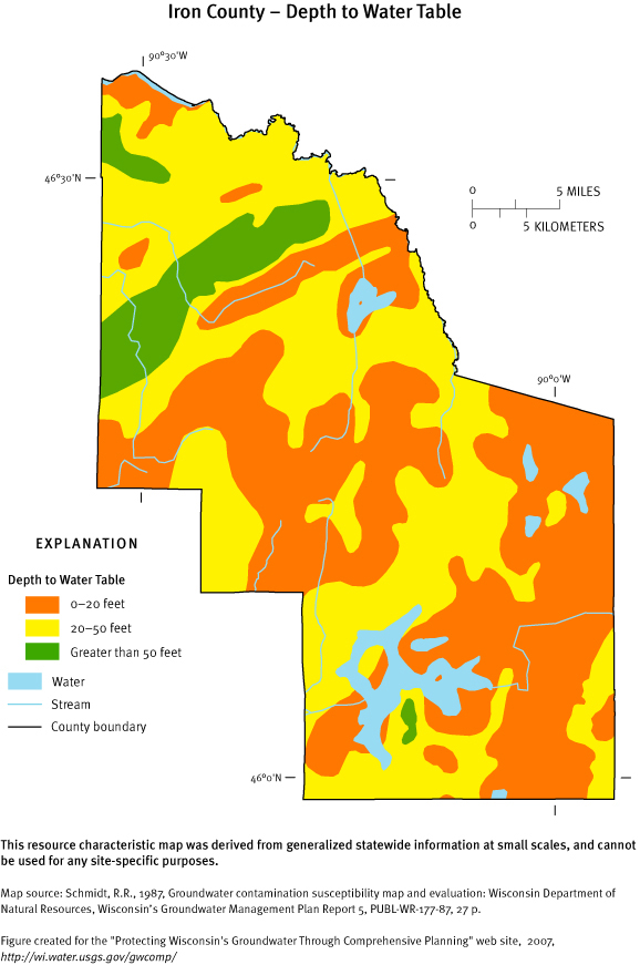 Iron County Depth of Water Table