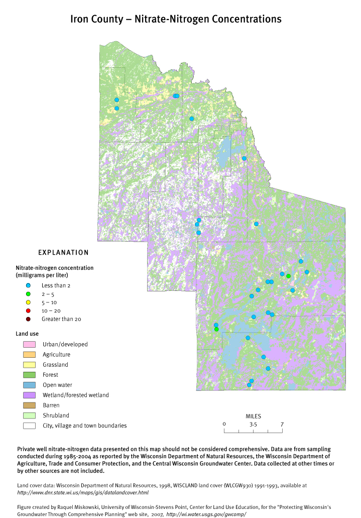 Iron County nitrate-nitrogen concentrations