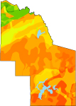Susceptibility of groundwater to pollutants in Iron County