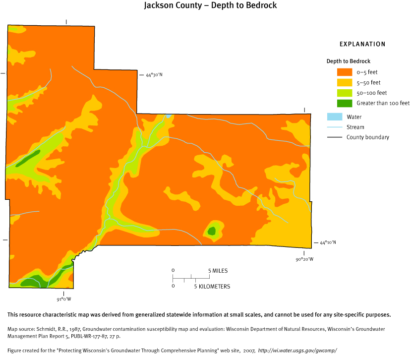 Jackson County Depth to Bedrock