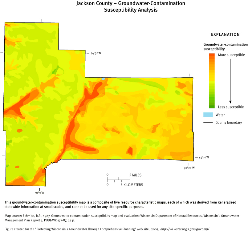 Jackson County Groundwater Contamination Susceptibility Analysis Map