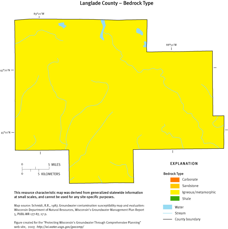 Langlade County Bedrock Type