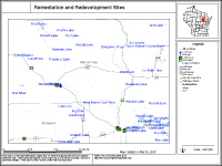 Map of BRRTS sites in Menominee County