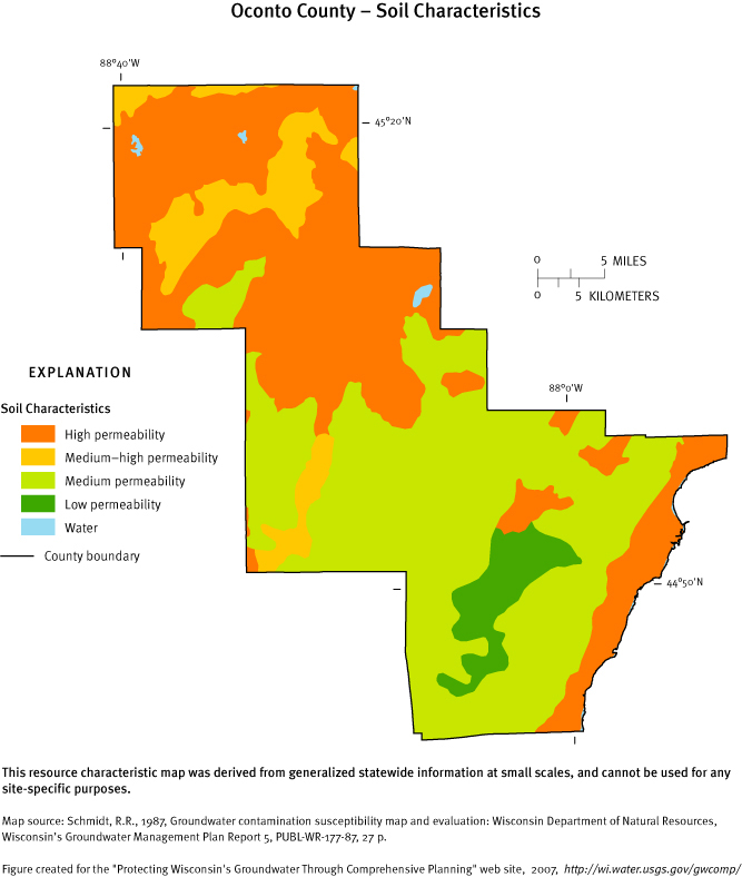 Oconto County Soil Characteristics