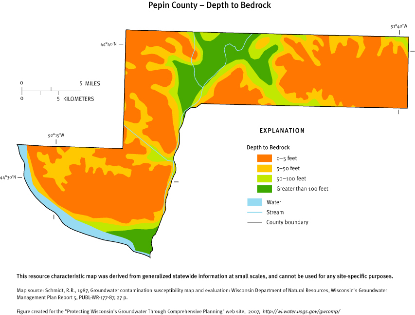 Pepin County Depth to Bedrock