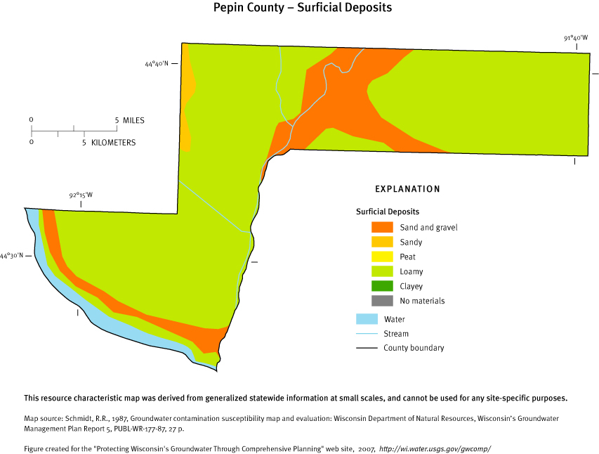 Pepin County Surficial Deposits