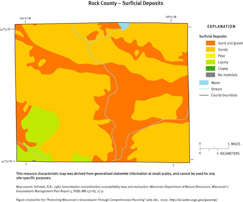 Rock County Surficial Deposits