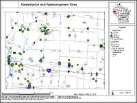 Map of BRRTS sites in St. Croix County