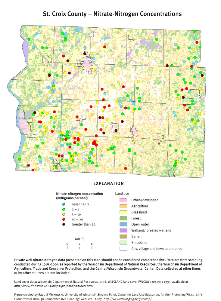 St. Croix County nitrate-nitrogen concentrations