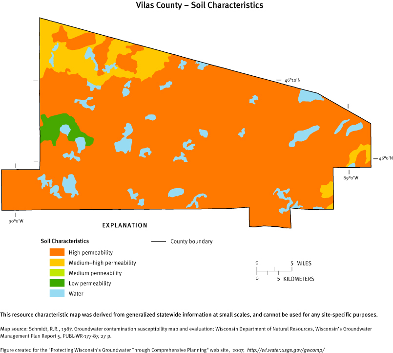 Vilas County Soil Characteristics