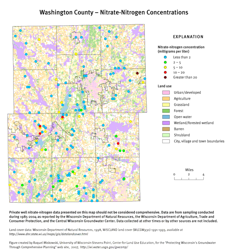 Washington County nitrate-nitrogen concentrations