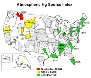 atmospheric mercury source index